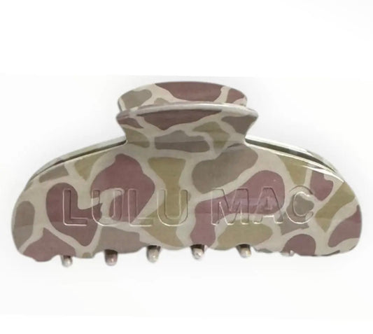 Lulu Mac Gray Camo Clip