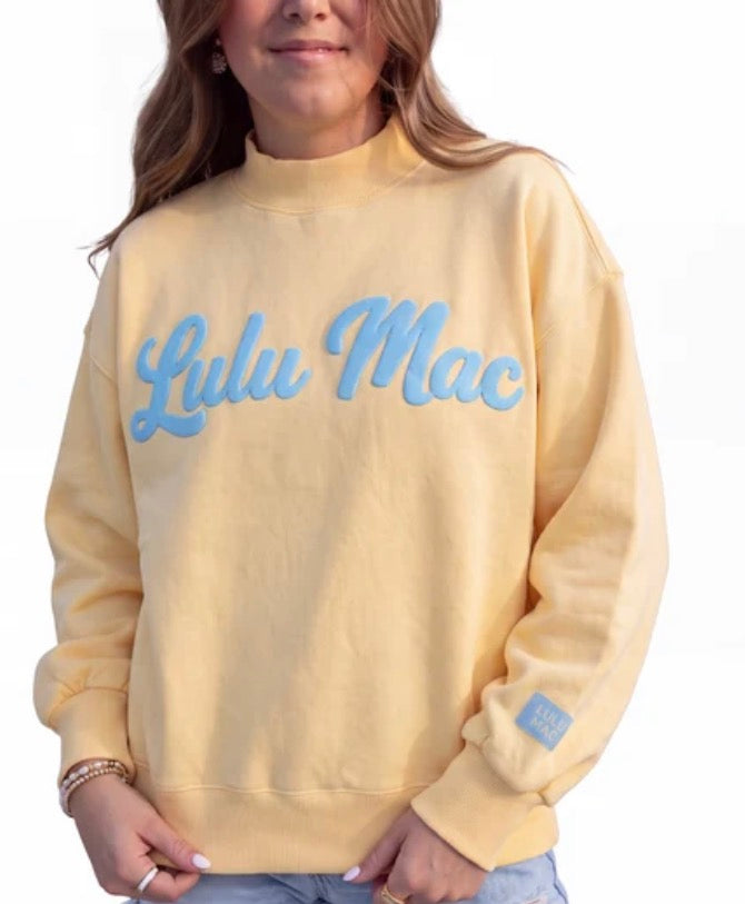 Script sweatshirt butter/light blue Lulu Mac