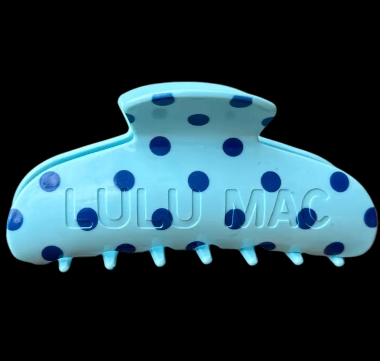 Lulu blue polka dot clip