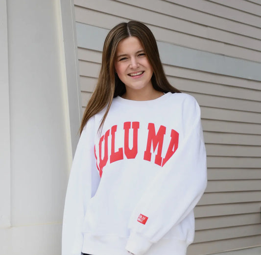 LULU Mac White/Red Sweatshirt