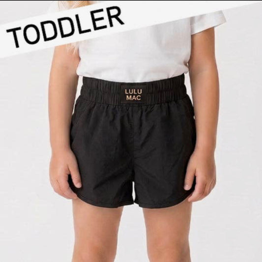 Lulu Mac Toddler Black Shorts | Girls Boutique Summer Shorts