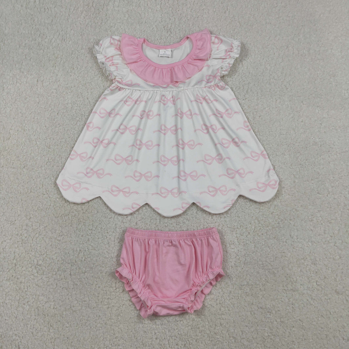 Sibling Baby Girls Bows Bamboo Pajamas Set Hoodies Jacket Bummies Set