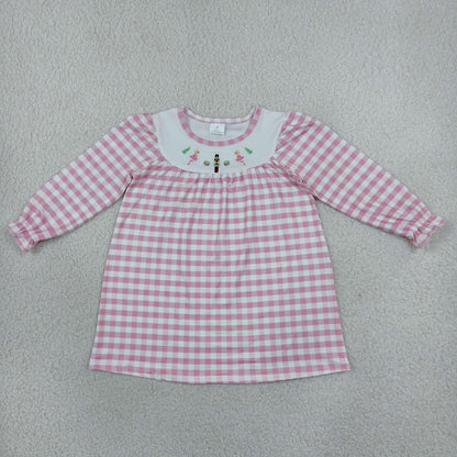 Sibling Baby Girls Embroidery Soldiers Trees Tunic Ruffle Pants Clothes Set Dresses