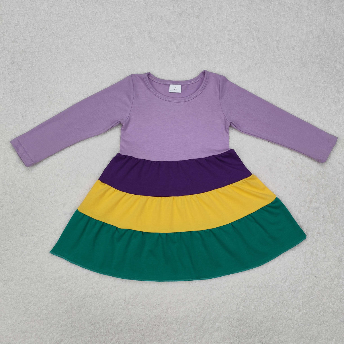 Sibling Baby Boys Girls Mardigras Pullovers Jacket Tops Knee Length Dresses