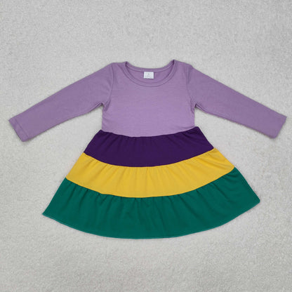 Sibling Baby Boys Girls Mardigras Pullovers Jacket Tops Knee Length Dresses