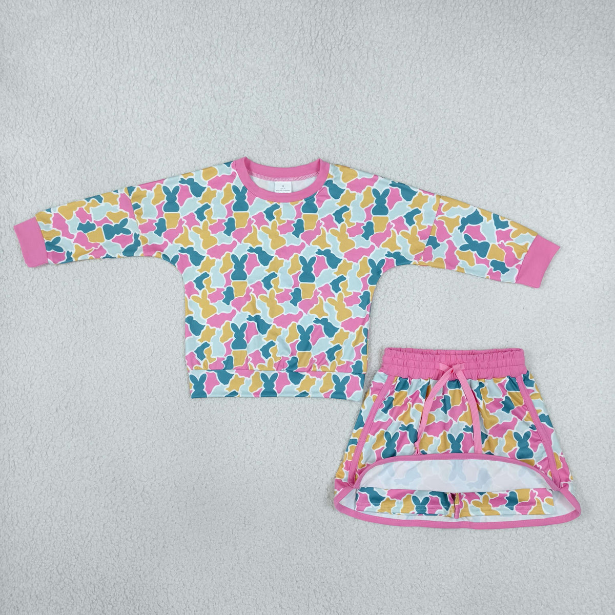 Sibling Baby Girls Long Sleeves Polka Dots Top Skirt Short Clothes Sets