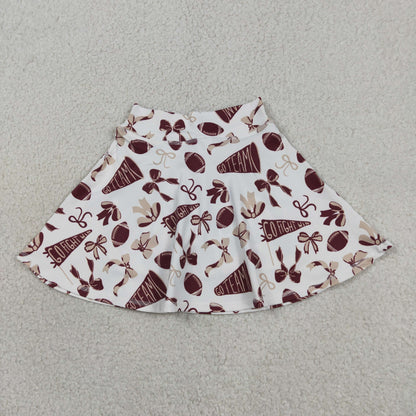 Sibling Baby Girls Bows Footballs Go Team Yoga Active Skirt Shorts Bottom