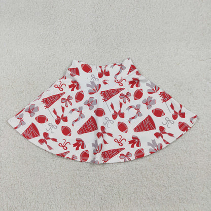 Sibling Baby Girls Bows Footballs Go Team Yoga Active Skirt Shorts Bottom