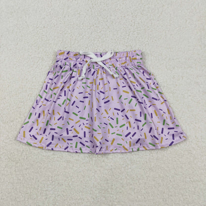 Sibling Baby Boys Girls Mardigras Sprinkles Drip Hoodies Shorts Skorts Bottom