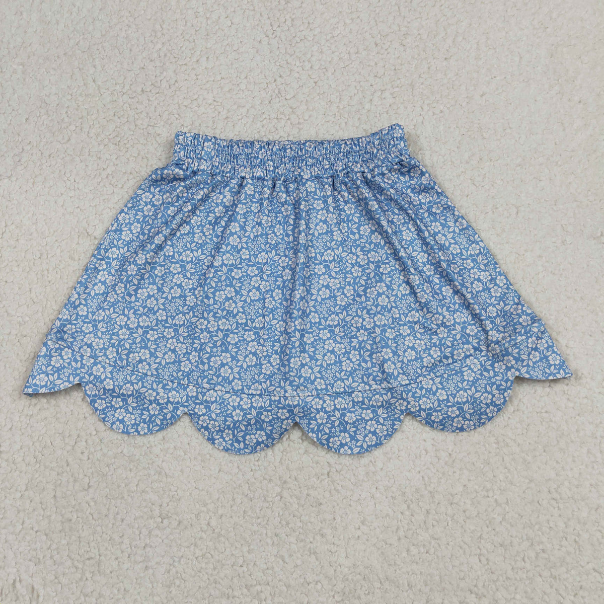 Sibling Baby Girls Colorful Flowers Scallop Skirt Shorts Bottom