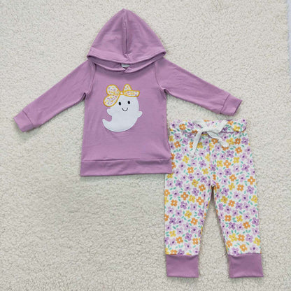 Sibling Baby Girls Hoodie Floral Top Pants Clothes Sets