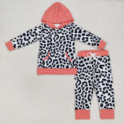 Sibling Baby Girls Hoodie Floral Top Pants Clothes Sets