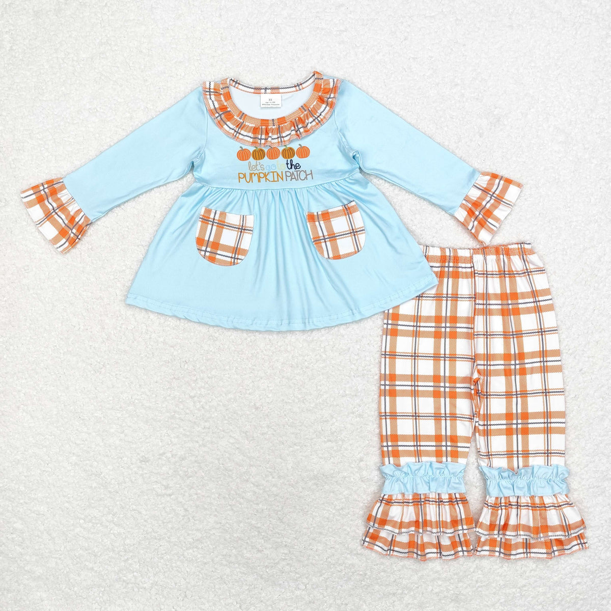 Sibling Baby Boys Girls Let's go to The Pumpkins Patch Fall Clothes Set Rompers