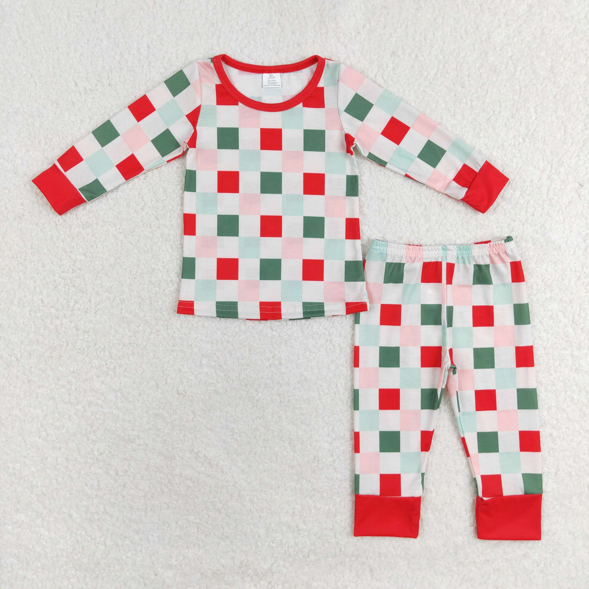Sibling Baby Girls Christmas Long Sleeves Santa Trees Top Pant Pajamas Clothes Sets
