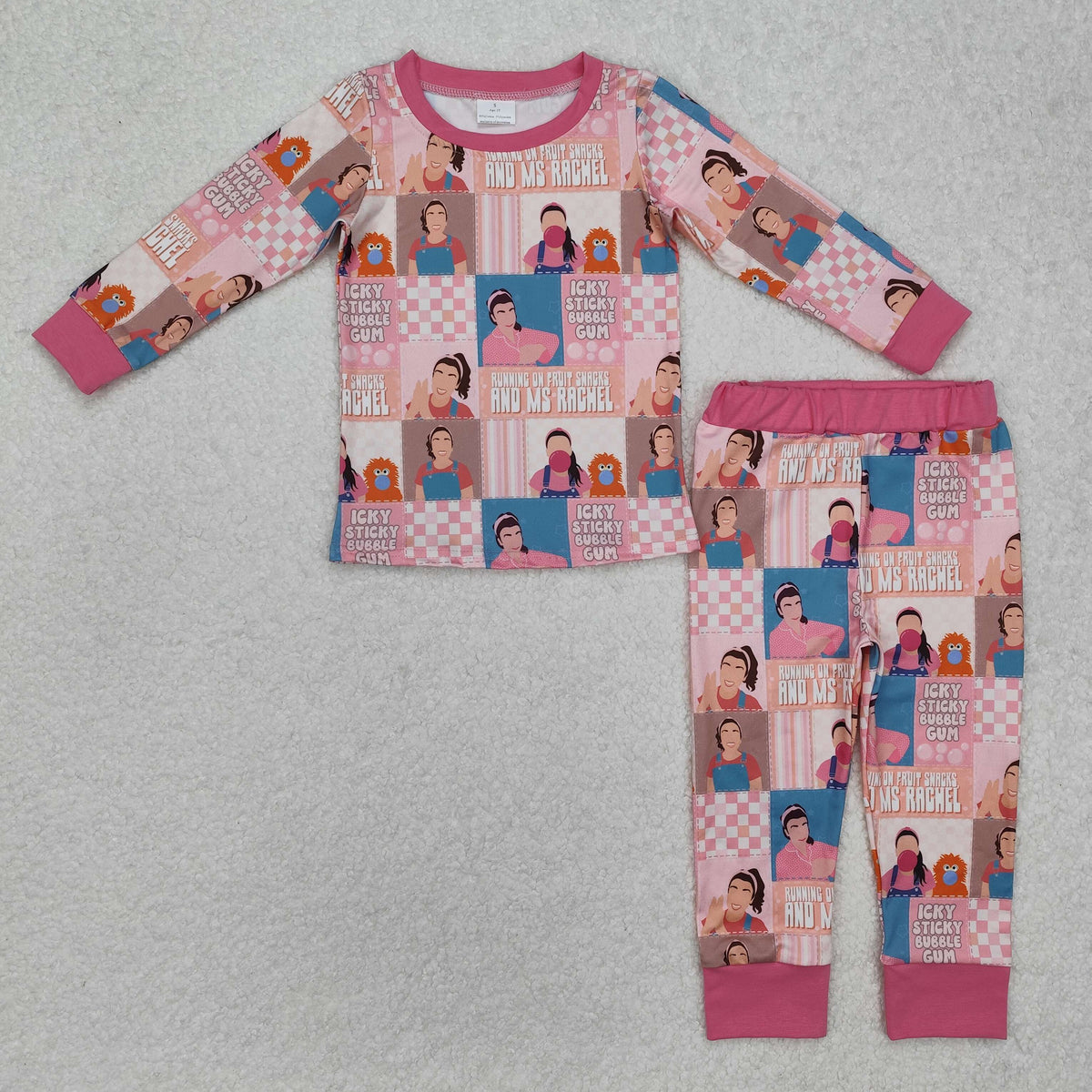 GLP2281   toddler girl clothes Rachel girl winter pajamas set
