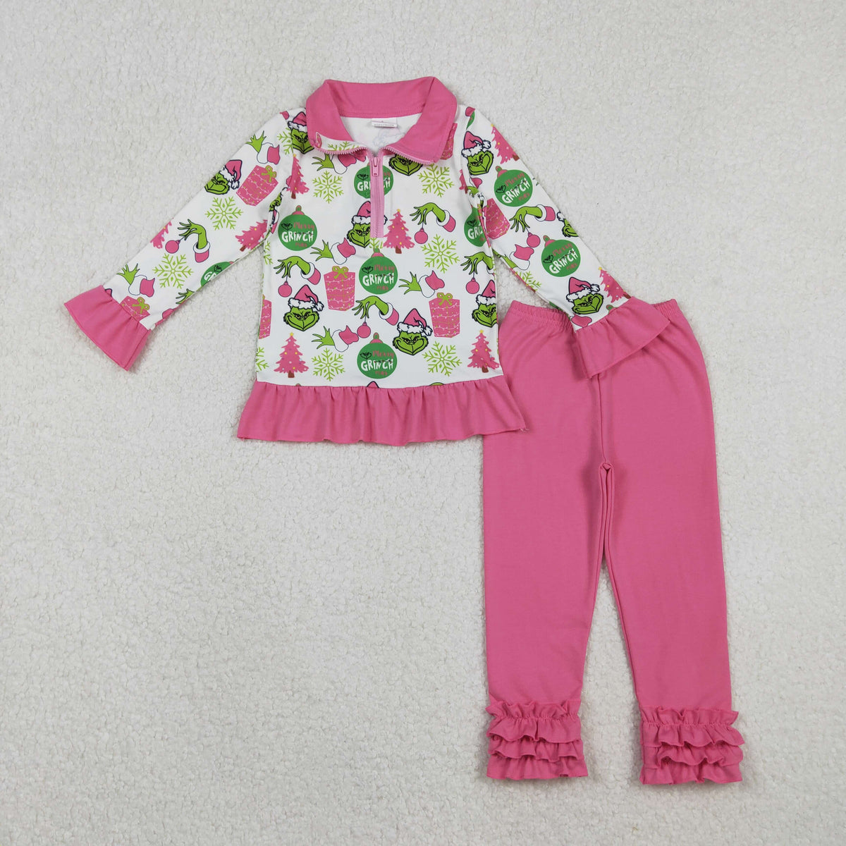 Sibling Baby Boys Girls Santa Grin Pullovers Top Leggings Pants Christmas Clothes Sets