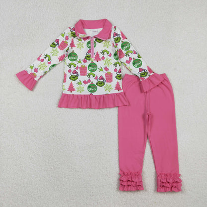 Sibling Baby Boys Girls Santa Grin Pullovers Top Leggings Pants Christmas Clothes Sets
