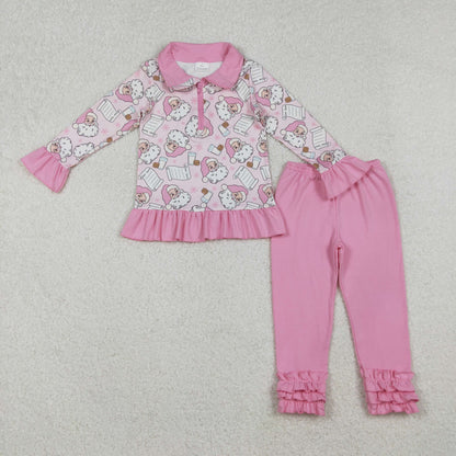Sibling Baby Boys Girls Santa Grin Pullovers Top Leggings Pants Christmas Clothes Sets