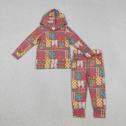 Sibling Baby Girls Colorful Flowers Hoodies Top Legging Pants Clothes Sets