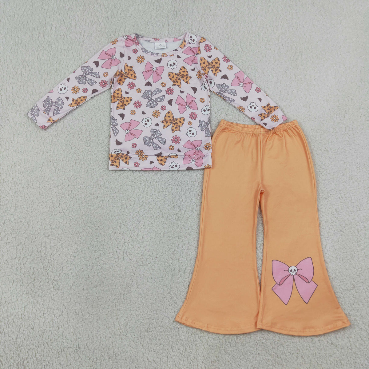 Sibling Baby Girls Long Sleeve Shirt Top Flare Pant Halloween Christmas Clothes Sets