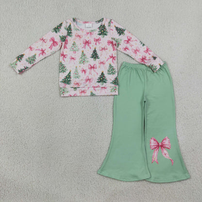 Sibling Baby Girls Long Sleeve Shirt Top Flare Pant Halloween Christmas Clothes Sets