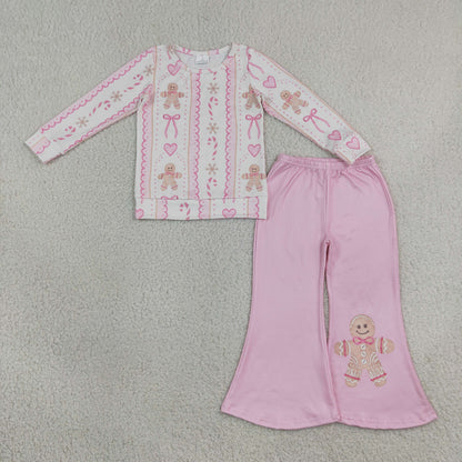Sibling Baby Girls Long Sleeve Shirt Top Flare Pant Halloween Christmas Clothes Sets