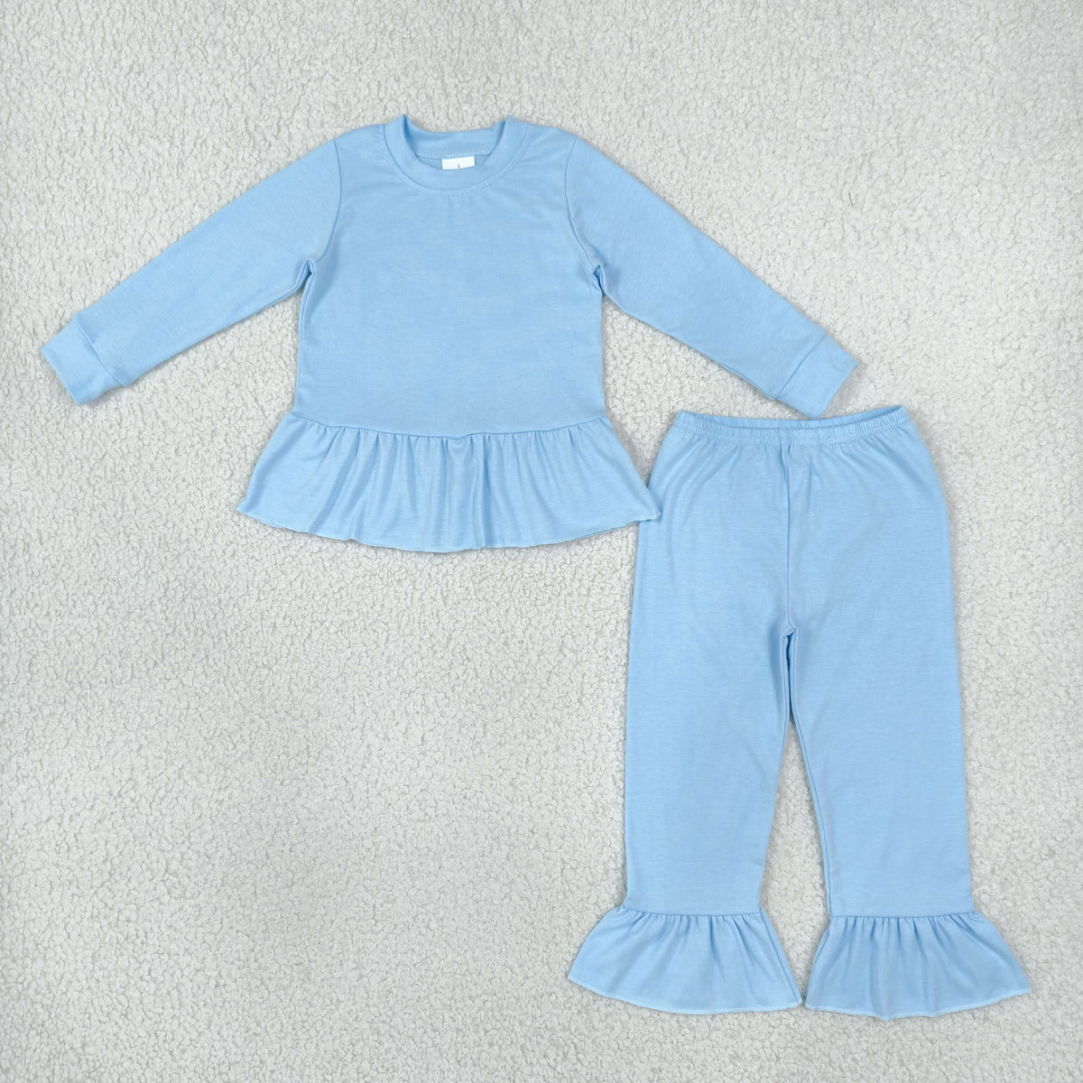 Sibling Baby Girls Long Sleeve Tunic Ruffle Pant Cotton Clothes Sets