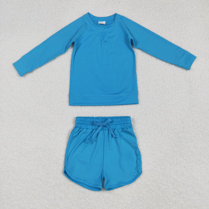 Sibling Baby Girls Colorful Long Sleeves Shirts Top Shorts With Belt Sets