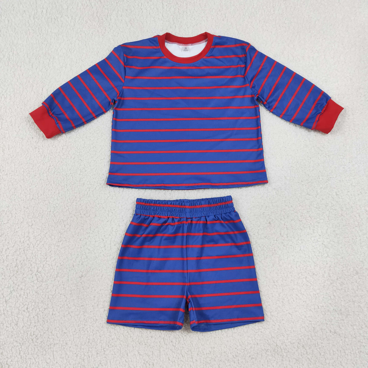 Sibling Baby Girls Long Sleeves Stripe Top Short Yoga Active Clothes Sets