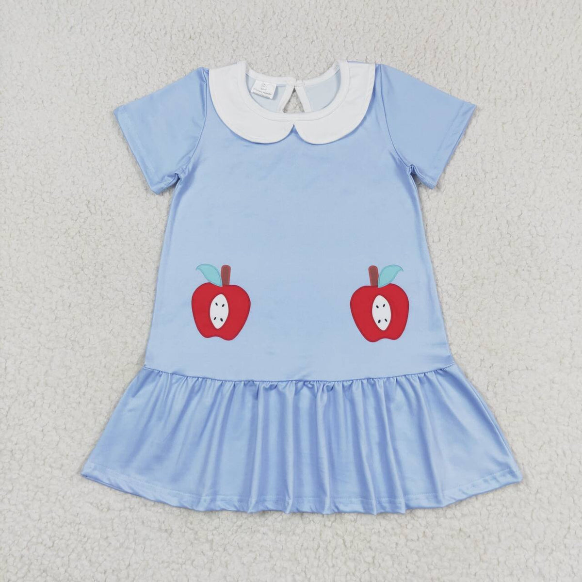 Sibling Baby Girls Pencils ABC Apples Back To School Shorts Clothes Set Dresses
