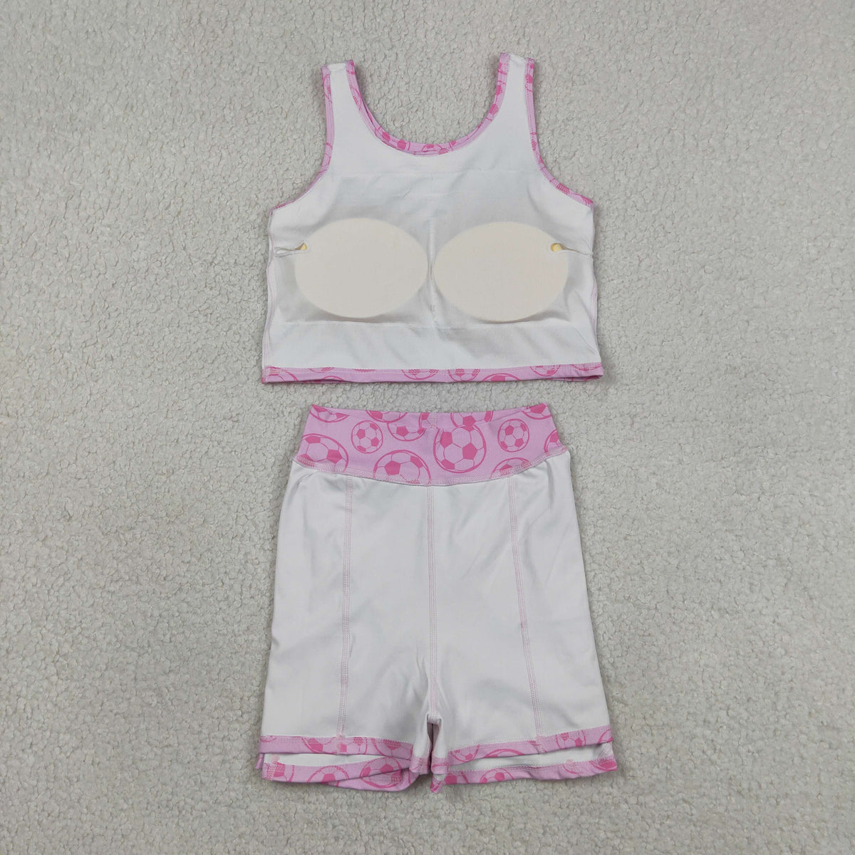 Sibling Baby Girls Footballs Skirt Short Yoga Active Clothes Set Button Short Team Pajamas Sets