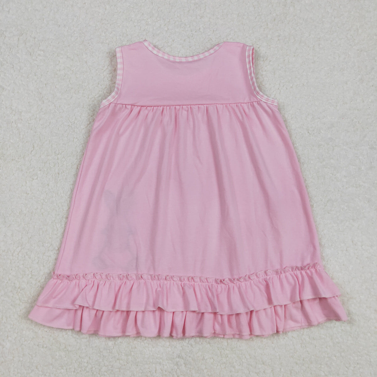 Sibling Baby Kids Embroidery Stripe Rabbits Easter Ruffle Knee Length Dress Shorts Romper