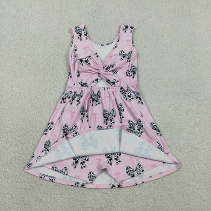 Sibling Baby Girls Colorful Flowers Active Yoga Active Knee Length Dresses