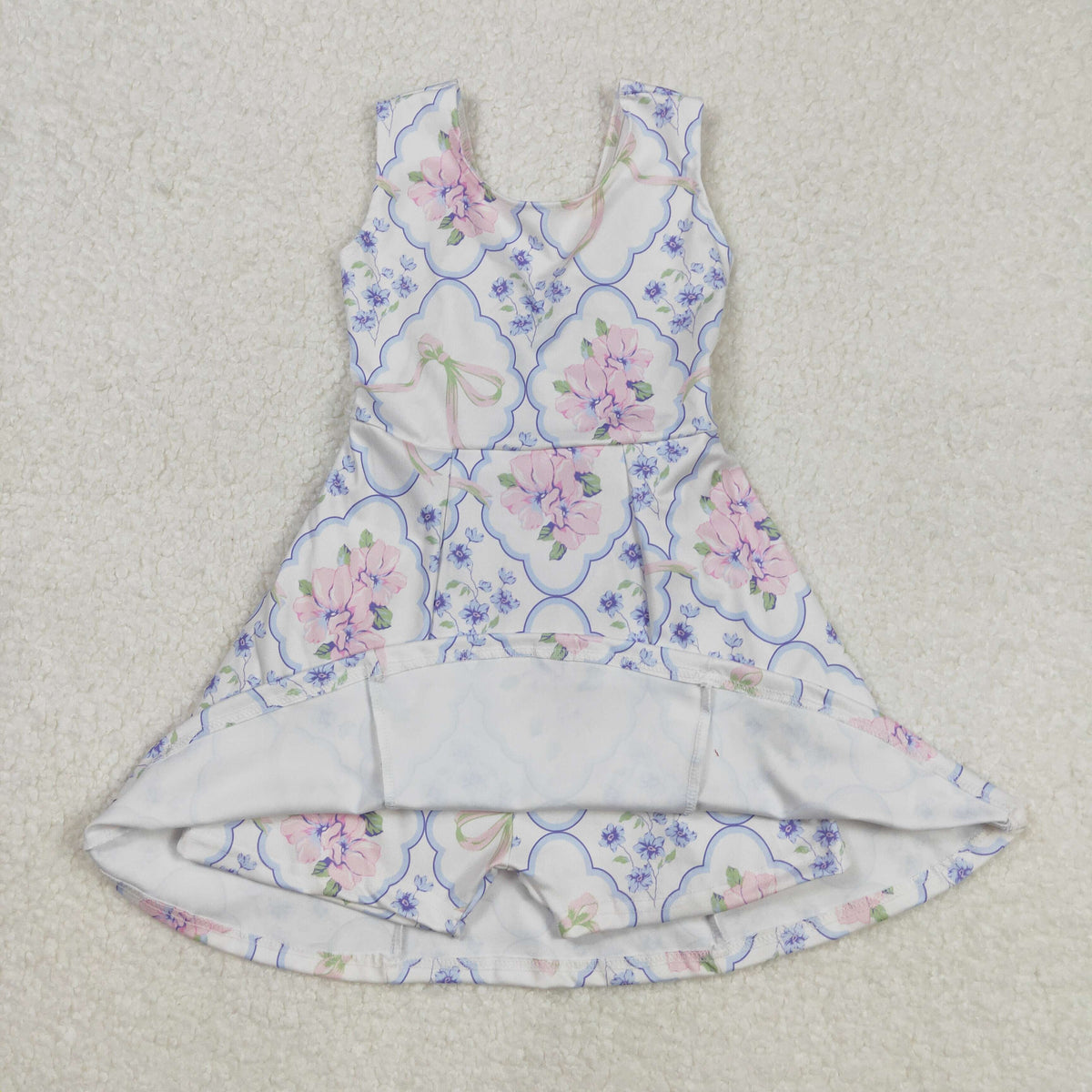 Sibling Baby Girls Colorful Flowers Active Yoga Active Knee Length Dresses
