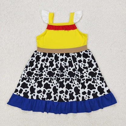 Sibling 8 Colors Baby Girls Princess Cosplay Knee Length Dresses