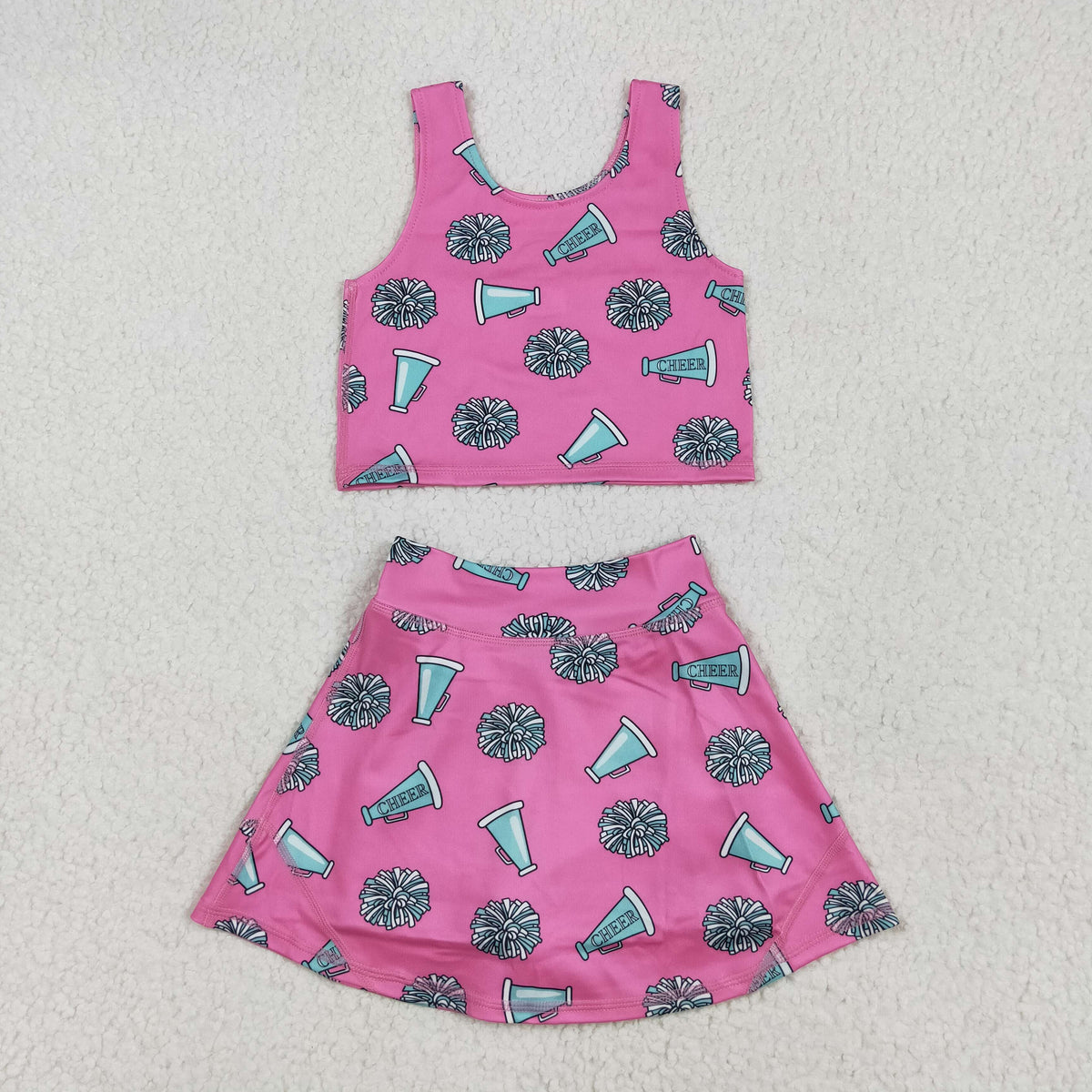 Sibling Baby Girls Football Baseball Cheer Yoga Active Wear Top Shorts Skirts Clothes Sets
