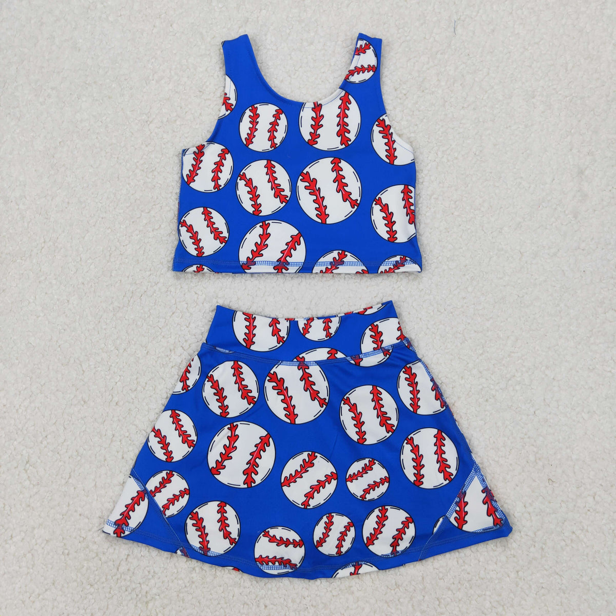 Sibling Baby Girls Football Baseball Cheer Yoga Active Wear Top Shorts Skirts Clothes Sets
