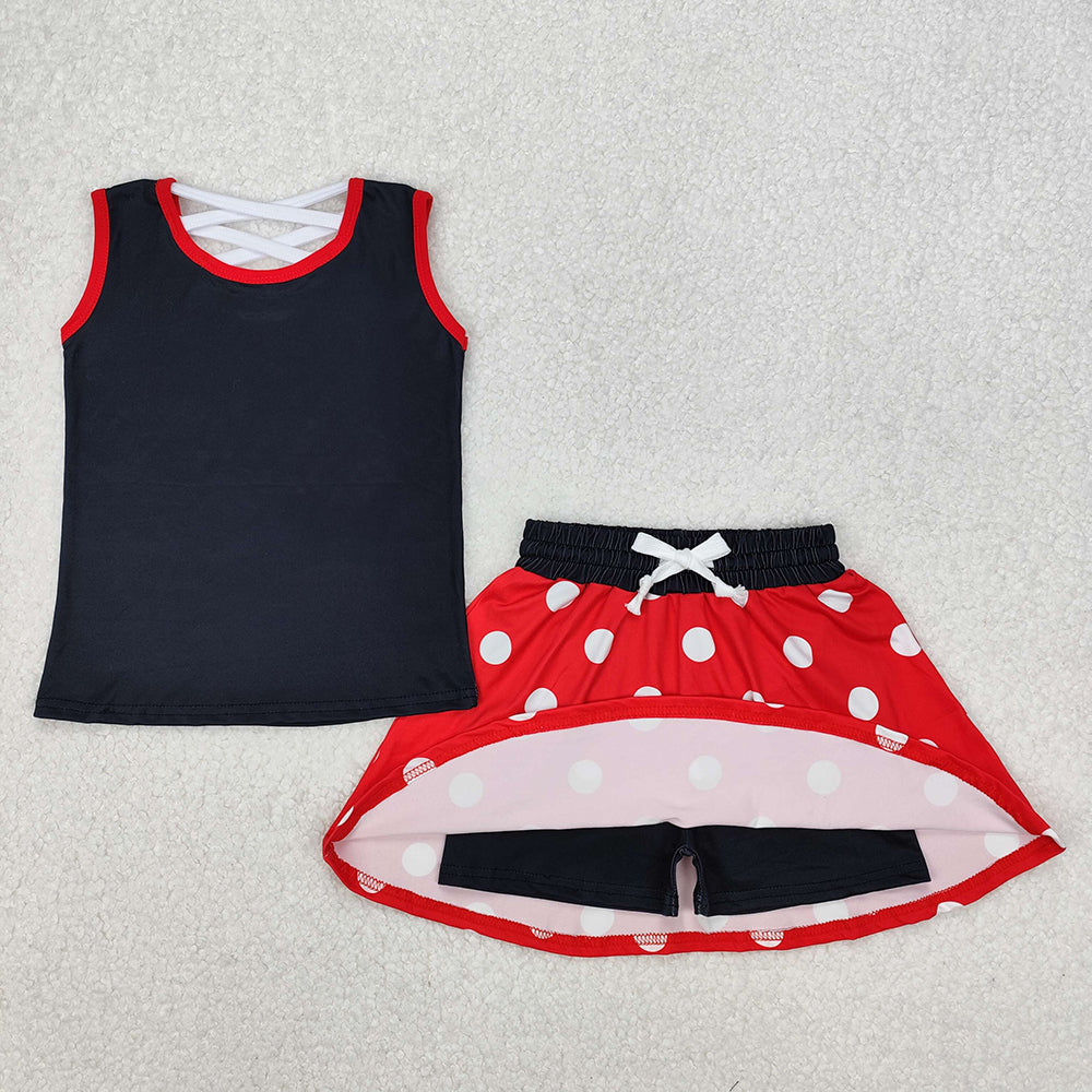 Sibling 7 Colors Baby Girls Princess Shirt Skorts Skirts Outfits
