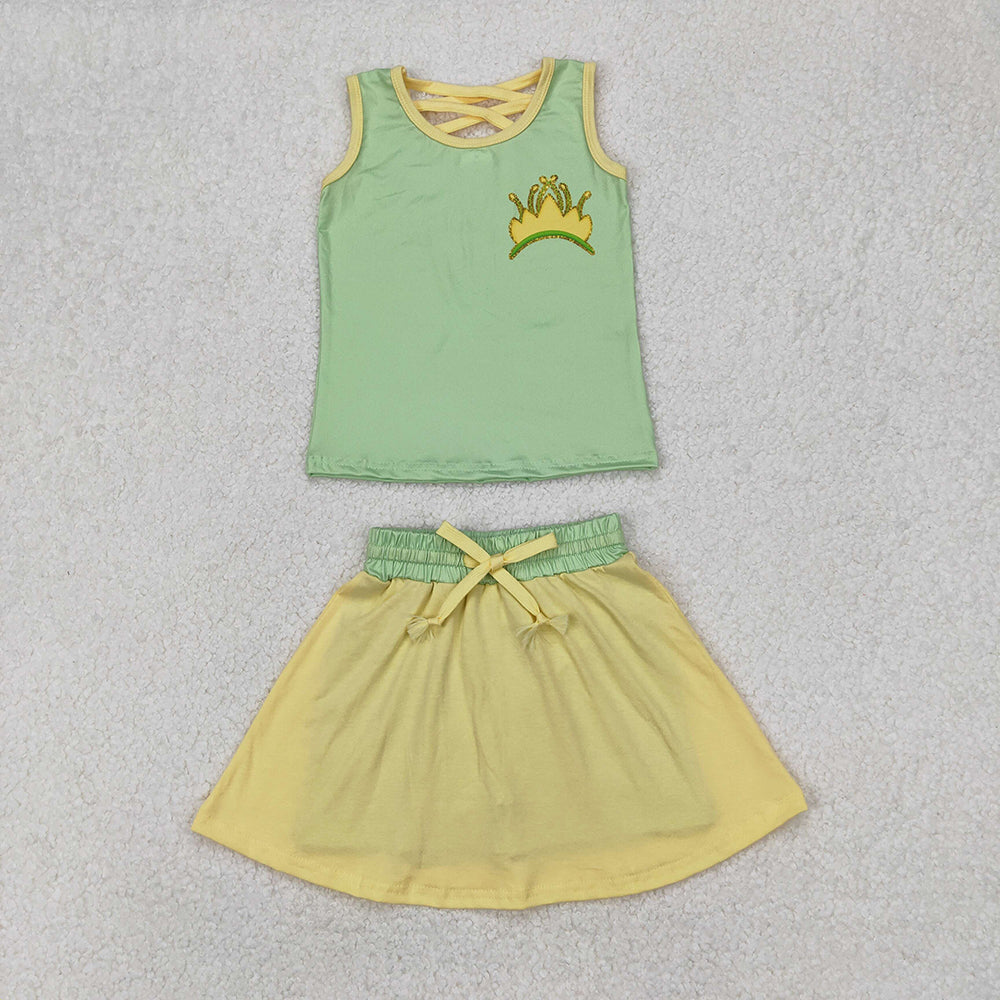 Sibling 7 Colors Baby Girls Princess Shirt Skorts Skirts Outfits