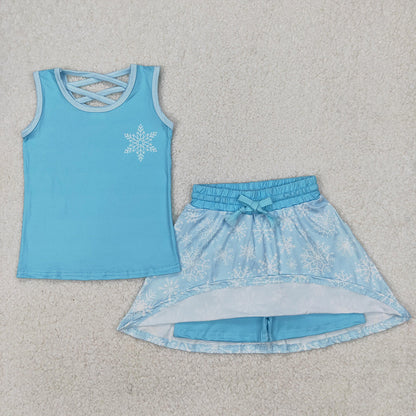 Sibling 7 Colors Baby Girls Princess Shirt Skorts Skirts Outfits