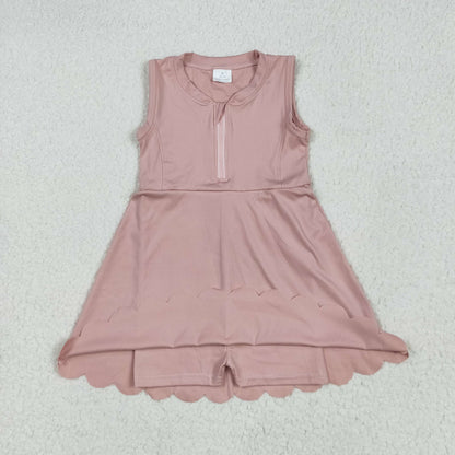 Sibling Baby Girls Yoga Zip Active Wear Skort Knee Length Dresses