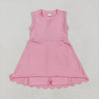Sibling Baby Girls Yoga Zip Active Wear Skort Knee Length Dresses