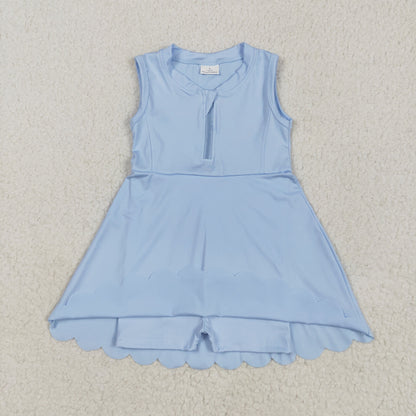 Sibling Baby Girls Yoga Zip Active Wear Skort Knee Length Dresses