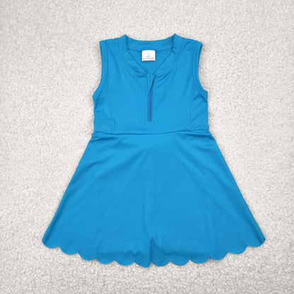 Sibling Baby Girls Yoga Zip Active Wear Skort Knee Length Dresses