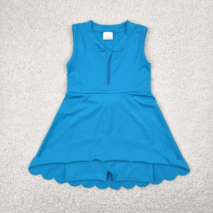 Sibling Baby Girls Yoga Zip Active Wear Skort Knee Length Dresses