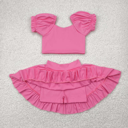 Sibling Baby Girls Yoga Shirt Skort Active Wear Clothes Sets
