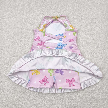Sibling Baby Girls Straps Sports Wear Yoga Athletic Knee Length Dresses