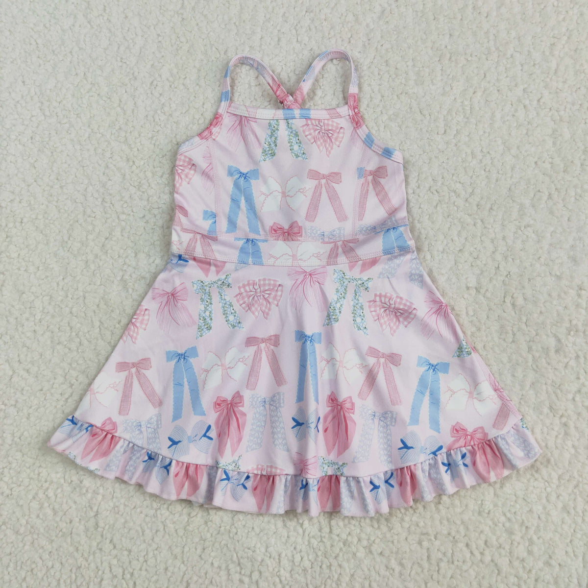 Sibling Baby Girls Straps Sports Wear Yoga Athletic Knee Length Dresses