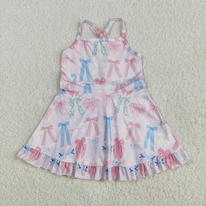 Sibling Baby Girls Straps Sports Wear Yoga Athletic Knee Length Dresses