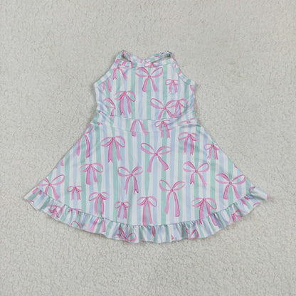 Sibling Baby Girls Straps Sports Wear Yoga Athletic Knee Length Dresses